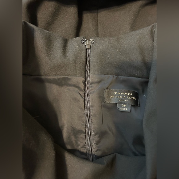 Tahari Arther S. Levine Little Black Cowl Neck Dress. - Picture 5 of 6